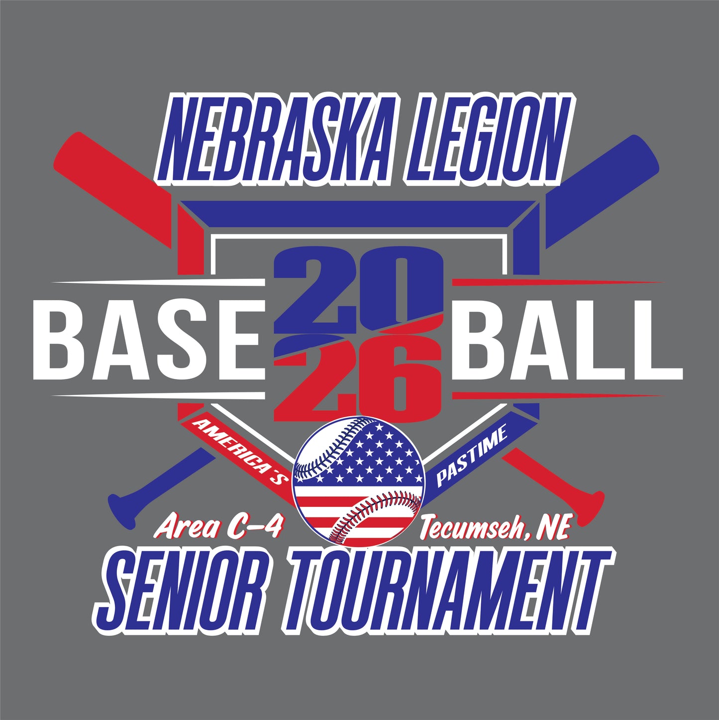 GILDAN GREY: 2026 Nebraska Legion Baseball Tournament