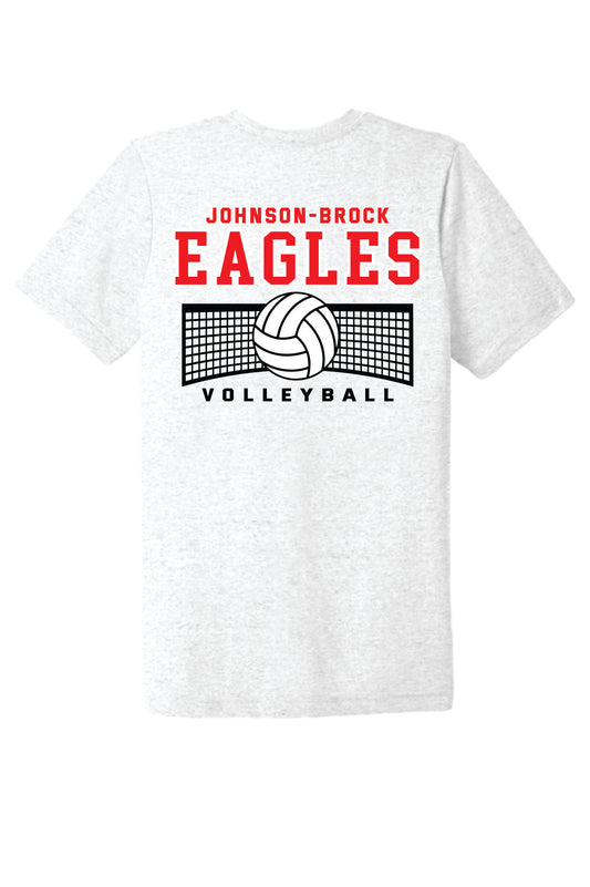 BELLA WITH ROSTER: 2026 Johnson-Brock Volleyball Fan Shirt
